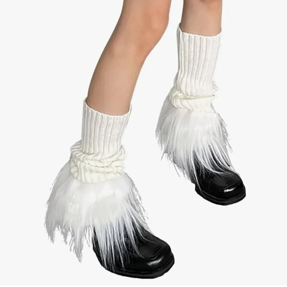 Women Leg Warmer Girls Faux Fur